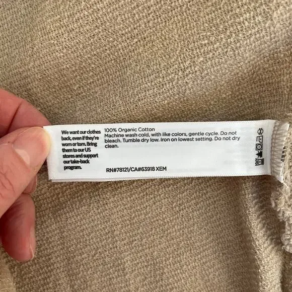 Eileen Fisher Organic Cotton Open Front Oversized Blazer Cardigan Size Medium - Picture 4 of 6